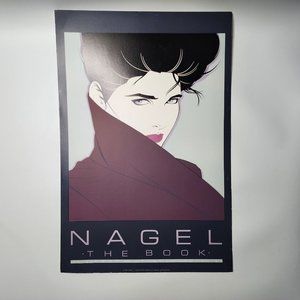 Vintage 1985 Patrick Nagel Art Poster for The Book Unframed 36x24 Mirage Ed